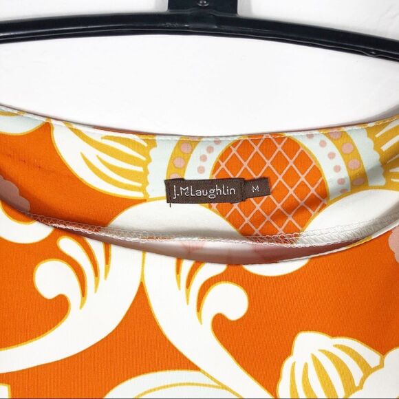 J. McLaughlin | “Sage” Dress | Stretchy | Orange | 3/4 length sleeves | … - Picture 4 of 8